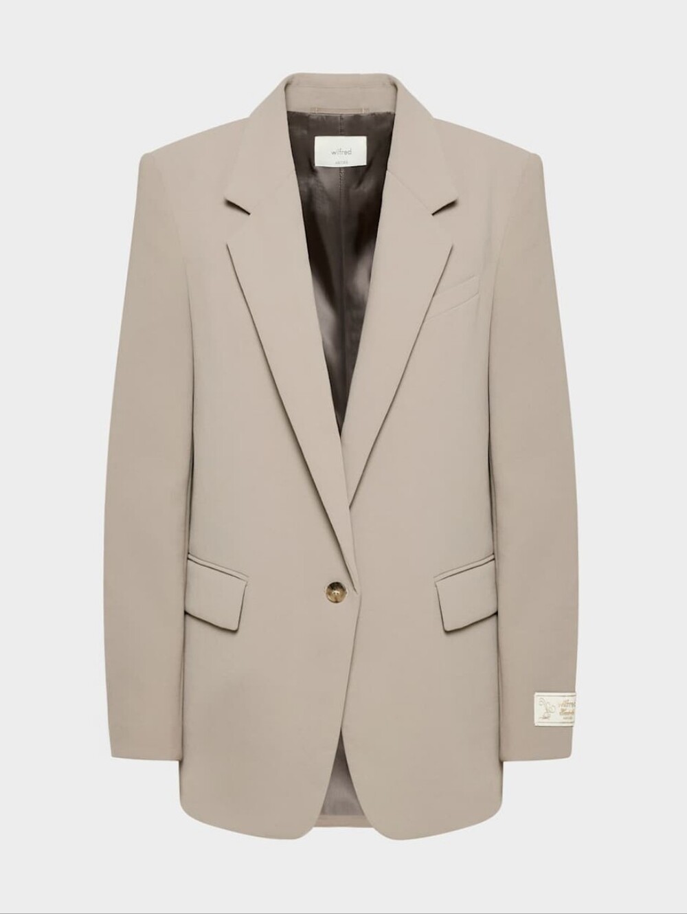Aritzia Generation Blazer Crepette - Taupe, Size XS